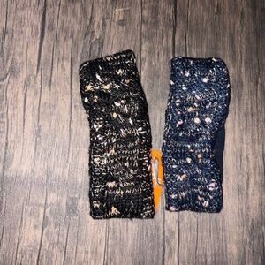 Black and Blue Knit Headbands